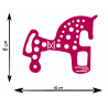 PEGATINA VINILO CABALLO SORIA ROSA 10 X 8 CM