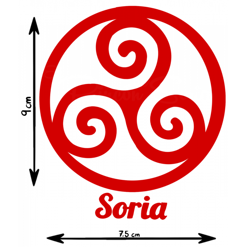 PEGATINA VINILO TRISKEL SORIA  ROJO