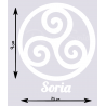 PEGATINA VINILO TRISKEL SORIA  BLANCO
