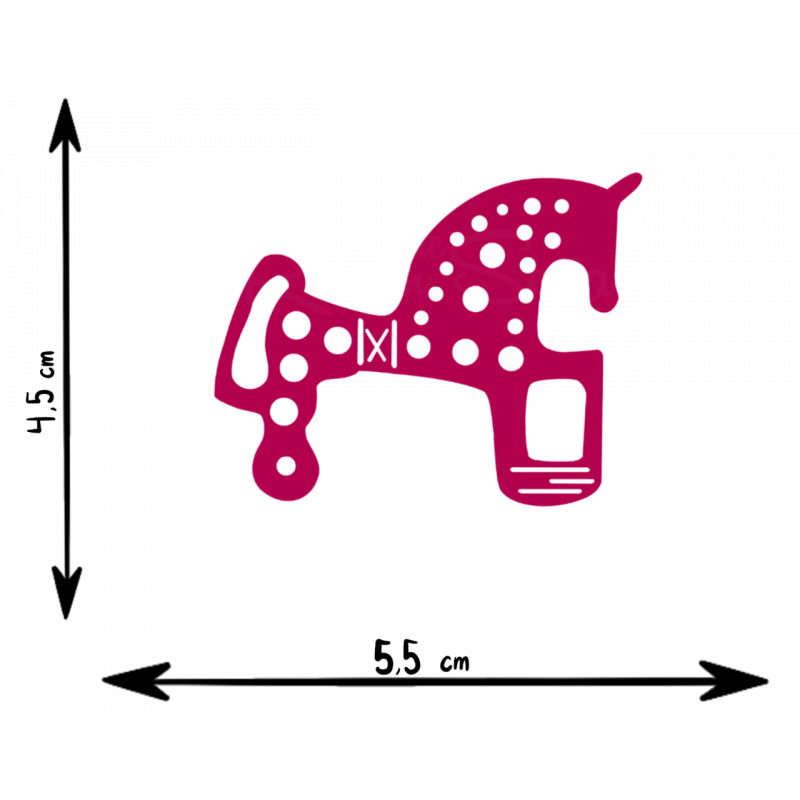 Pegatina Vinilo Caballo Soria ROSA  5,5 x 4,5cm