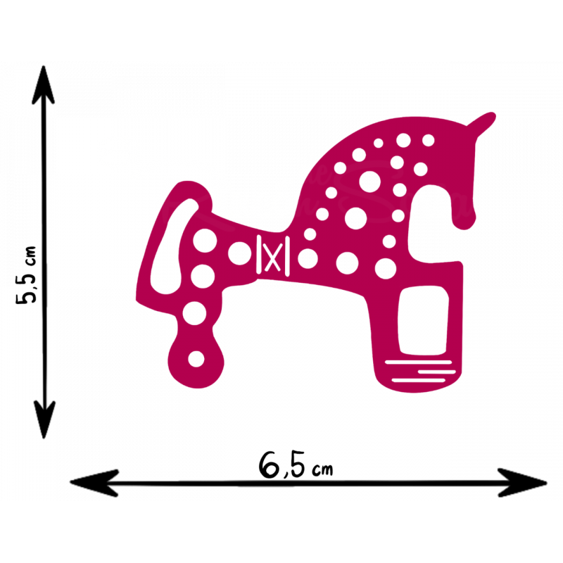 Pegatina Vinilo Caballo Soria ROSA 5,5 X 6,5CM