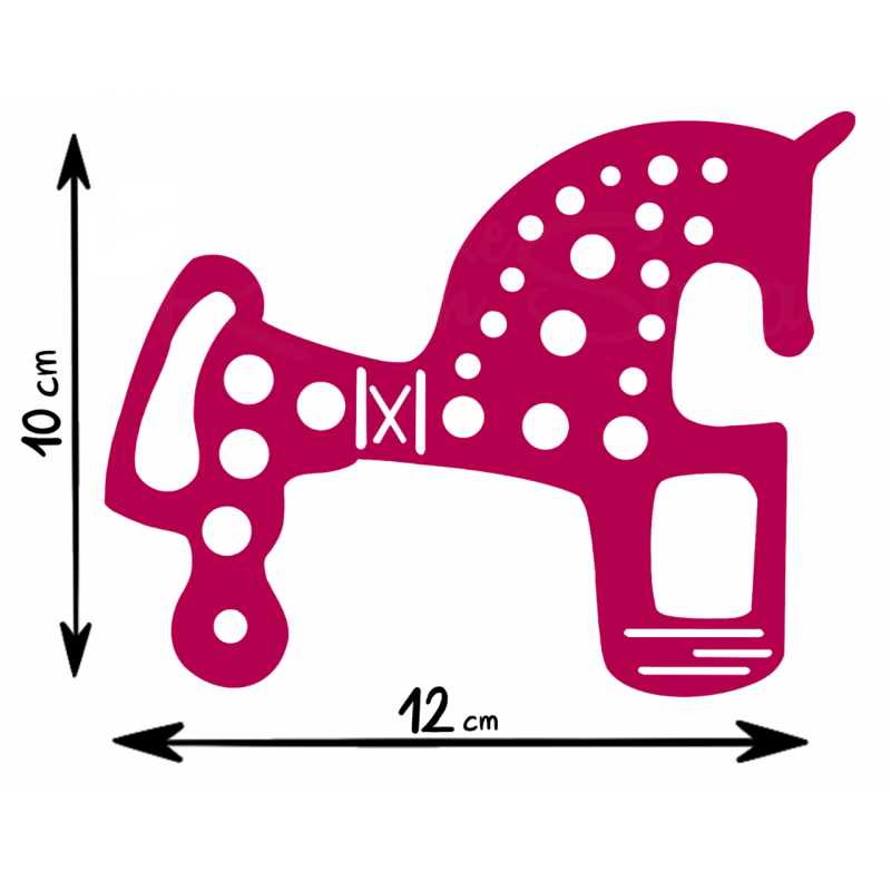 Pegatina Vinilo Caballo ROSA 12X10 CM