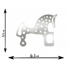 Pegatina Vinilo Caballo Soria PLATEADO 5,5 X 6,5CM