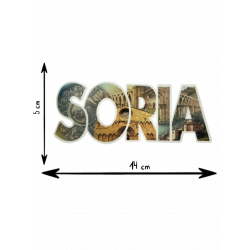 Pegatina Vinilo LETRAS SORIA 14 X 5 CM
