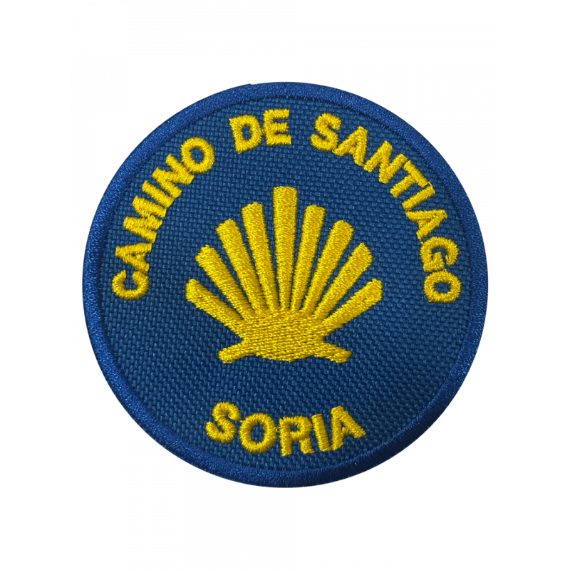Parche textil Camino de Santiago + letras de Soria