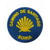 Parche textil Camino de Santiago + letras de Soria