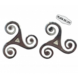 Pendientes Plata Triskel
