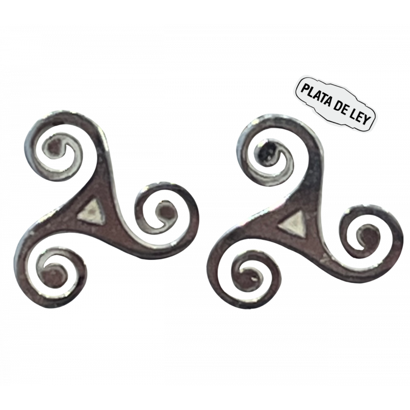 Pendientes Plata Triskel