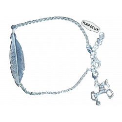 Pulsera Plata Caballo de Soria + Pluma
