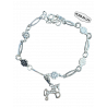 Pulsera Plata Caballo de Soria + Flores
