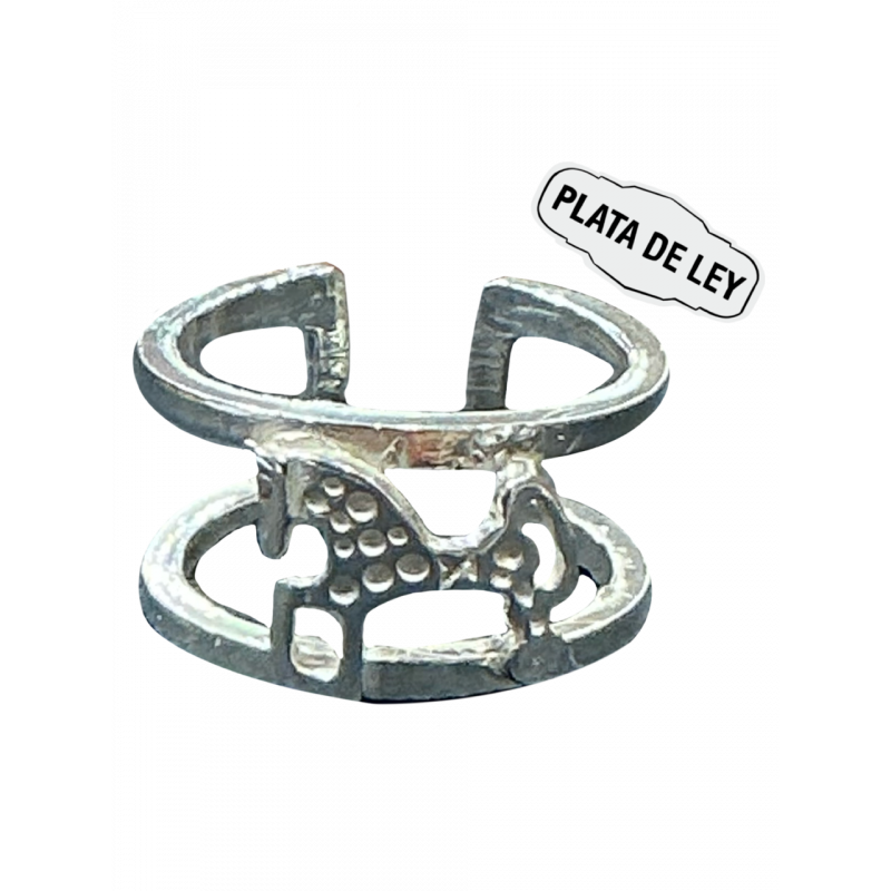 Anillo Ajustable Plata Caballo de Soria