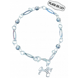 Pulsera Plata Bolitas
