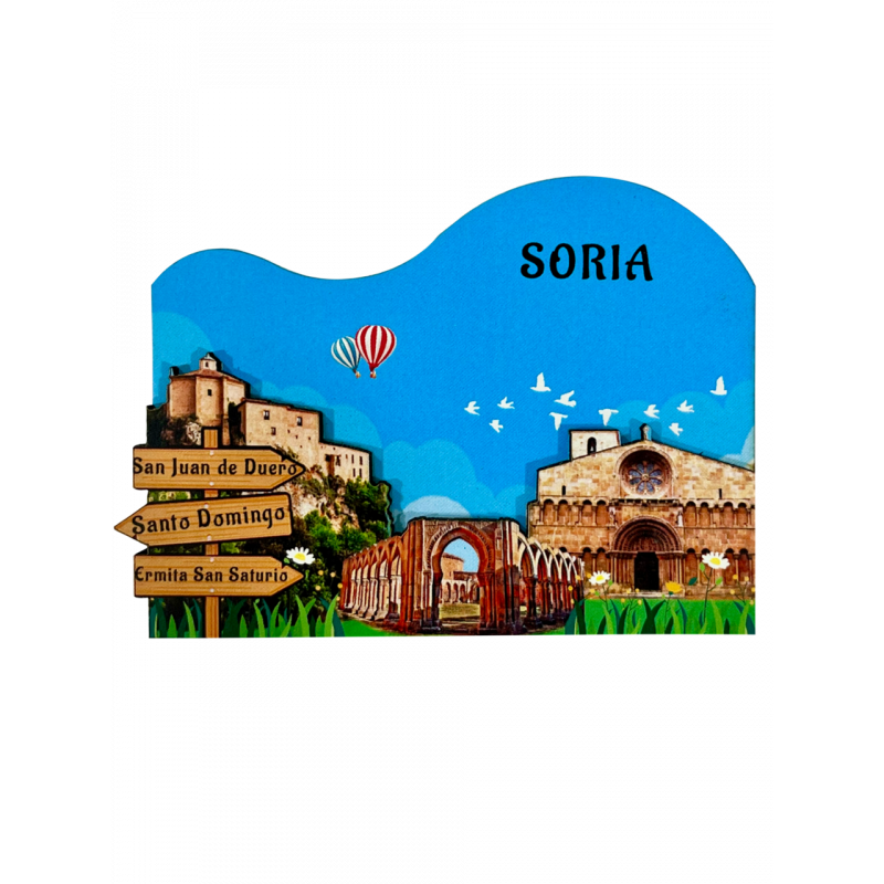 Imán Monumentos de Soria 2 capas Azul