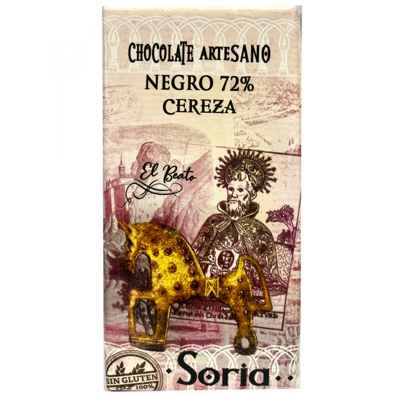Chocolate Negro 72% Con Cereza