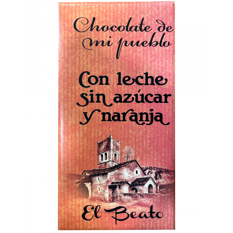 Chocolate Con Leche Sin Azúcar Añadido Con Naranja