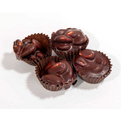 Rocas de Chocolate Negro 72% con Almendras Marconas Enteras