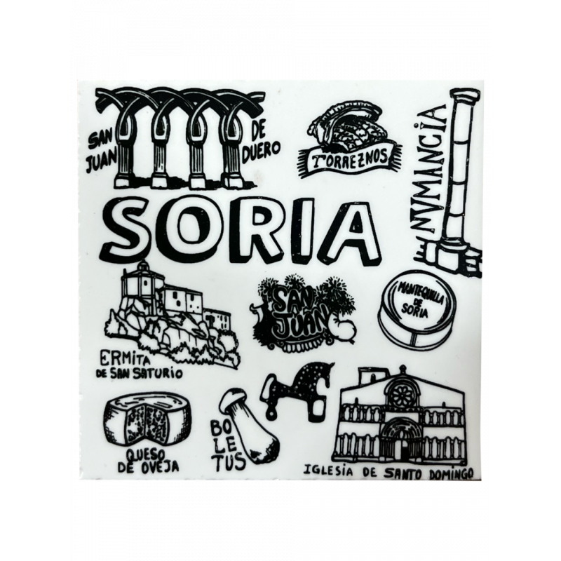 Imán Azulejo Motivos de Soria
