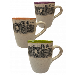 Taza borde morado Monumentos de Soria