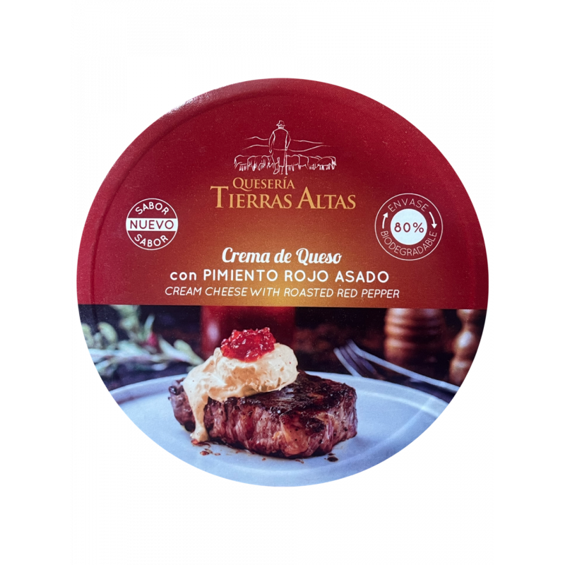 Crema de Queso con Pimiento Rojo Asado