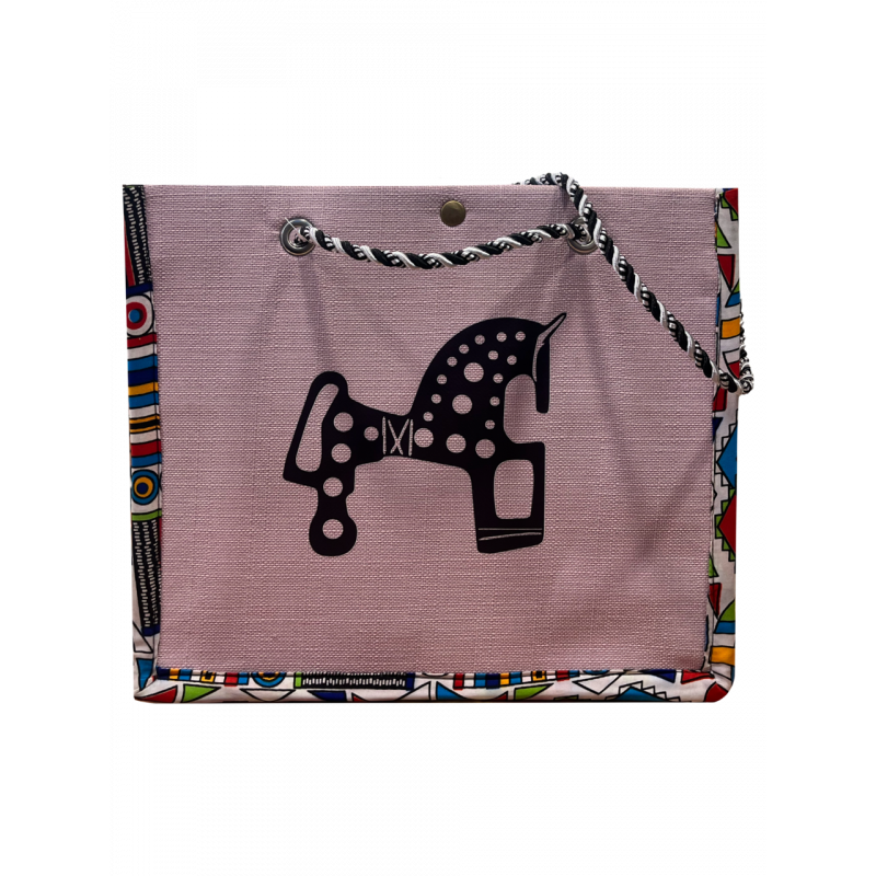 Bolso Artesano Grande Rosa
