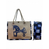 Bolso artesano Mediano Azul