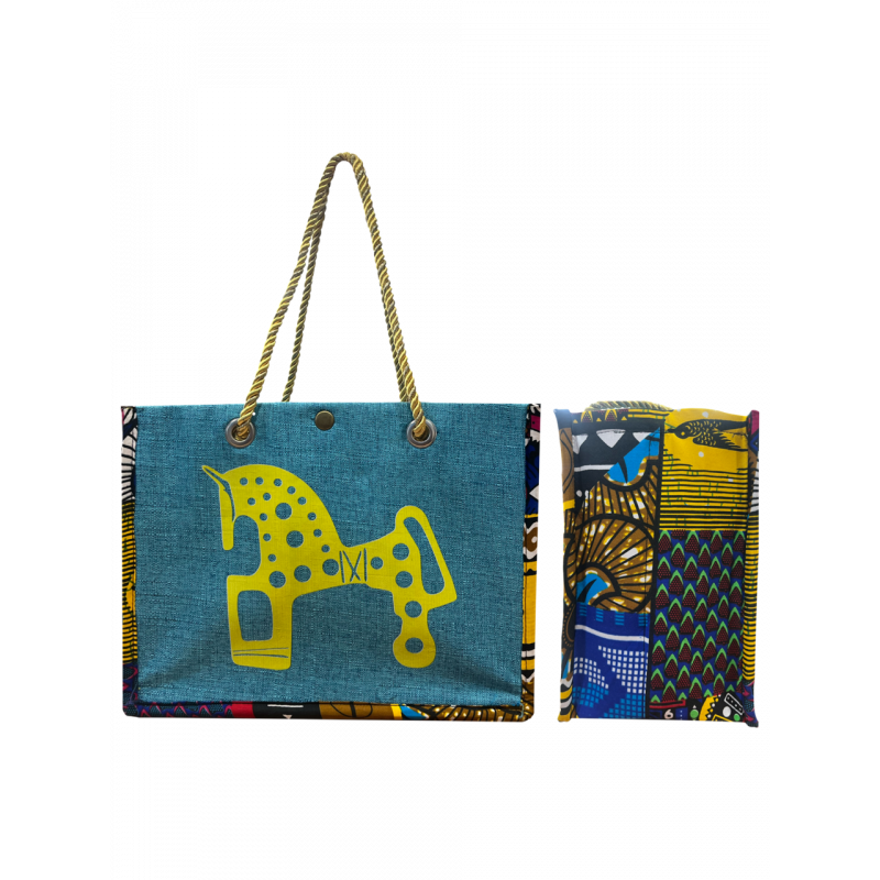 Bolso artesano Mediano Turquesa