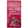 Chocolate artesano con leche, cereza y frambuesa