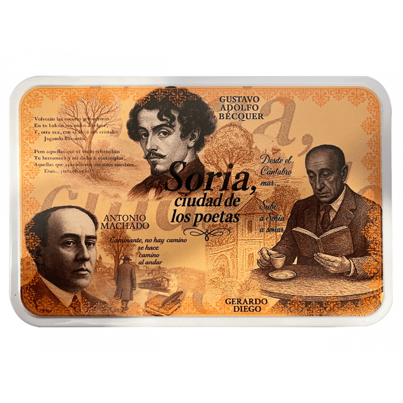 Caja Metálica Poetas Con Galletas en forma de Setas