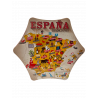 Caja metálica mapa españa rellena de palmeras