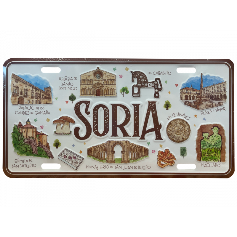 Placa Matricula Relieve Soria