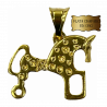 Colgante Caballo Plata Chapado en Oro MD