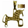 Colgante Caballo Plata Chapado en Oro GR