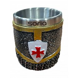 Chupito Resina Escudo Templario