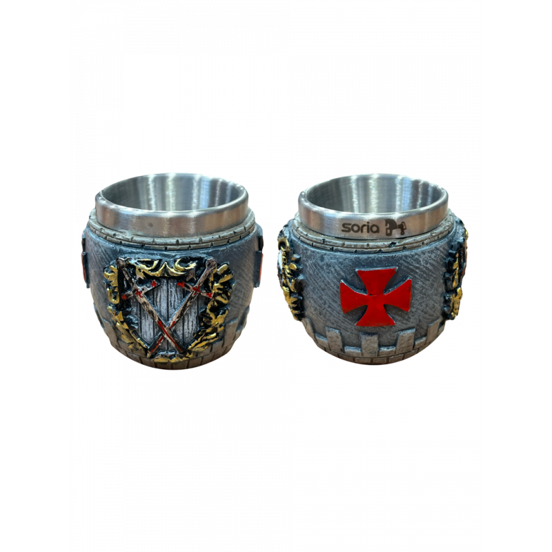 Chupito Templario Cruz y escudos