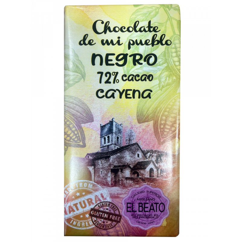 Chocolate Artesano Negro con cayena