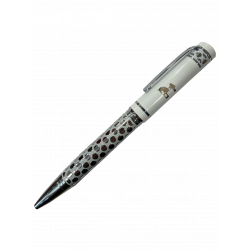 Estuche Bolígrafo "Luxury" Blanco Grabado Caballo