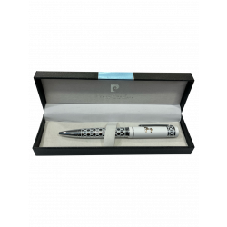 Estuche Bolígrafo "Luxury" Blanco Grabado Caballo