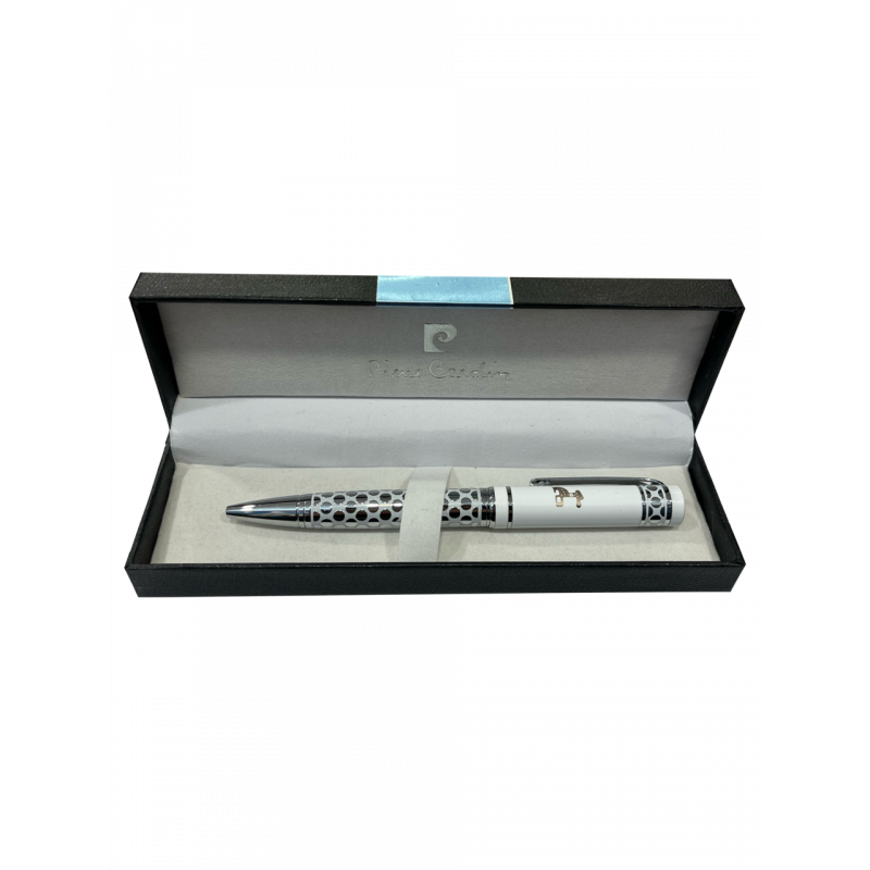 Estuche Bolígrafo "Luxury" Blanco Grabado Caballo
