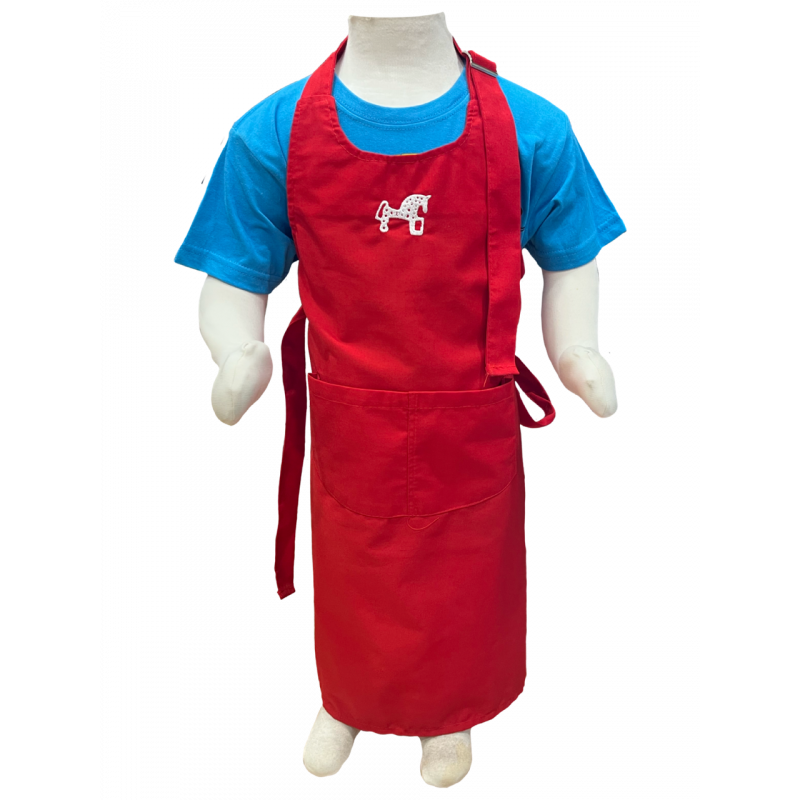 Delantal Infantil Bordado Rojo