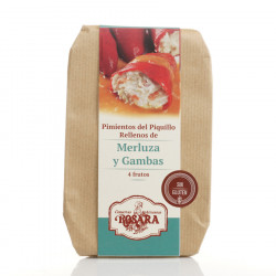 Pimientos del Piquillo Rellenos de Merluza y Gambas