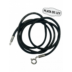 Cordón Cuero y Plata 50cm