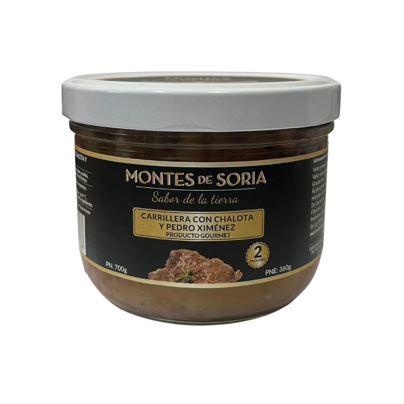 Carrillera con chalota y pedro Ximénez Montes de Soria 700g