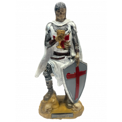 Figura Templaria Esqueleto Con Escudo