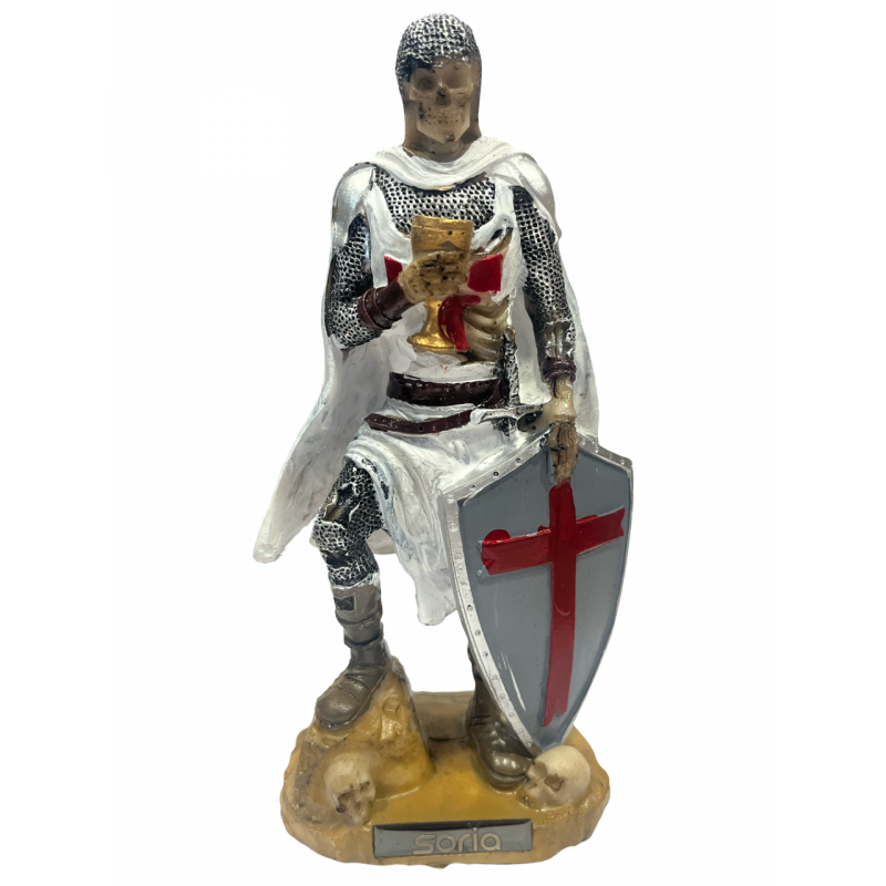 Figura Templaria Esqueleto Con Escudo