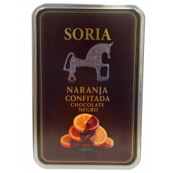 Caja Metálica Rellena de Naranja Confitada con Chocolate Negro