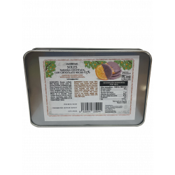 Caja Metálica Rellena de Naranja Confitada con Chocolate Negro