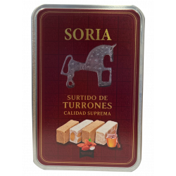 Caja Metálica Rellena de Surtido de Turrones
