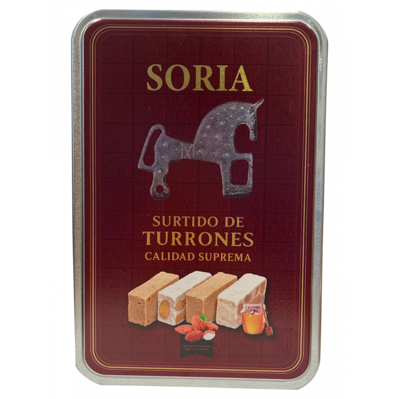 Caja Metálica Rellena de Surtido de Turrones