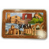 Lata Metálica Collage Soria rellena de Setas de sabor chocolate