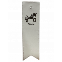 Marcapáginas de Piel Color Blanco